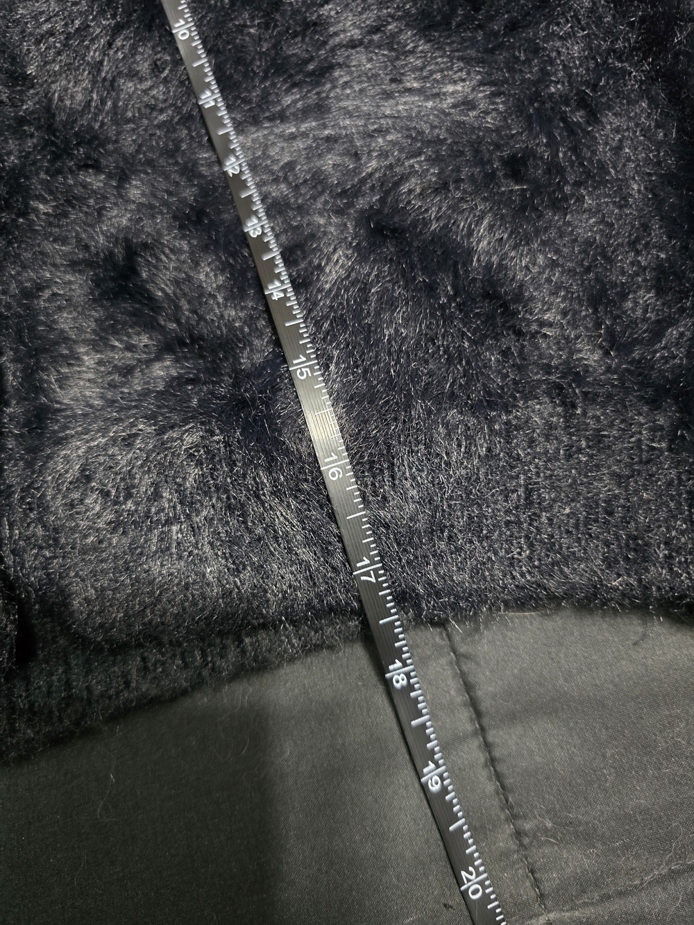 Black Fuzzy Button-Up Cropped Cardigan - Picture 6 of 7